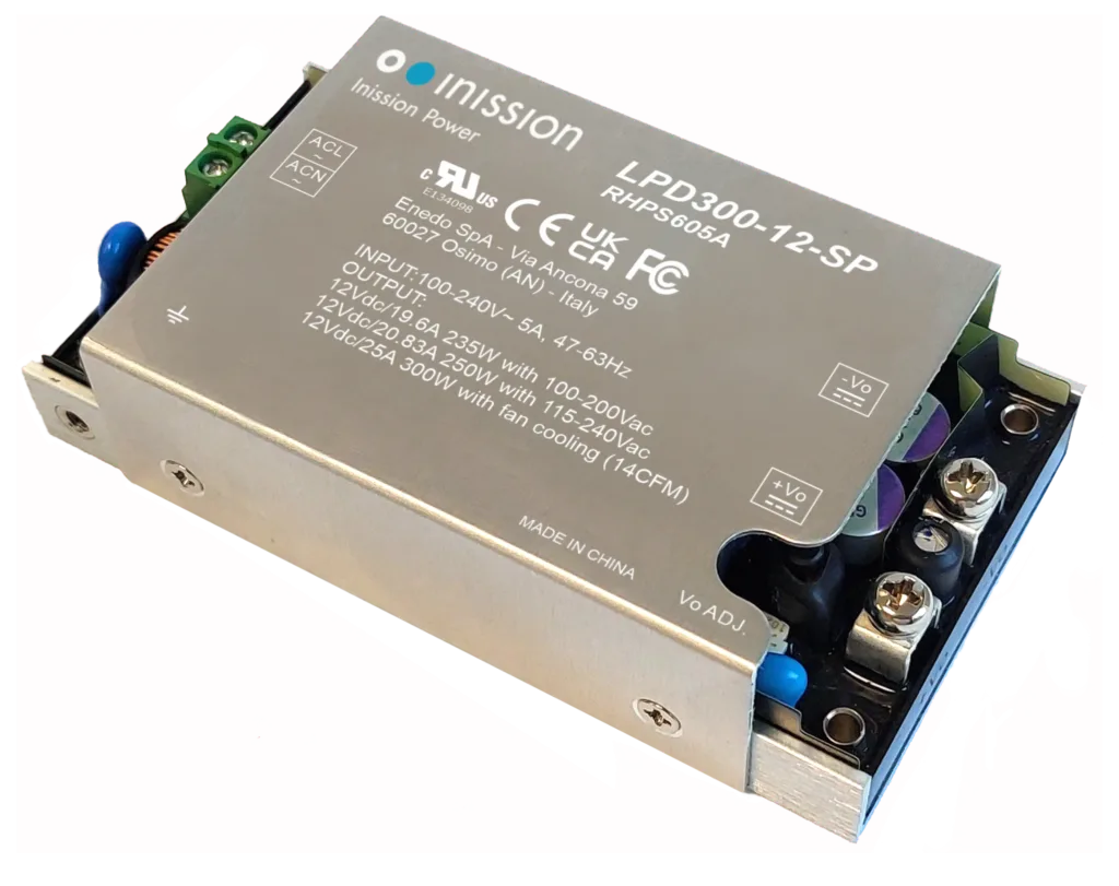 Inission Power LPD300 – 300 W Semi-Potted AC-DC Power Supply